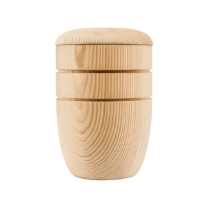 Urna de cremación de madera de estilo moderno para cenizas humanas Urna conmemorativa ecológica con tarro funerario hecho a mano de madera natural - Product Image 1