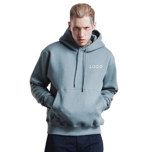 Custom Logo Oversized Plain Pullover Hoodie 100% Cotton Autumn High Quality <b>Crewneck</b> Fleece Men - Product Image 1