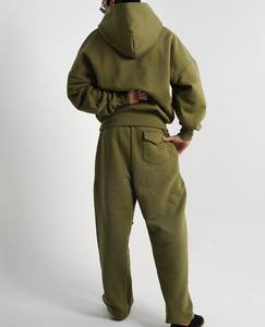 Chándal de color liso nuevo estilo 500GSM de gran tamaño con cintura elástica 100% diseños personalizados de calidad superior para ropa de invierno - Product Image 5