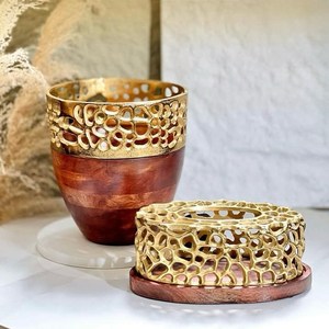 Nuevo diseño de caja de pañuelos de metal y vidrio fundido dorado, para Hotel servilletero, hogar y restaurante - Product Image 3