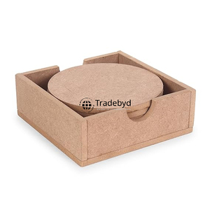 Tradebyd MDF sous-verres de fournisseur en gros de qualité supérieure impression de logo en vrac disponible tapis de boisson élégants réutilisables et durables - Product Image 2