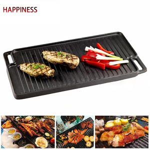 <span class=keywords><strong>Plaque</strong></span> de cuisson en <span class=keywords><strong>fonte</strong></span> pré-assaisonnée professionnelle, antiadhésive, pour une utilisation générale sur cuisinière à gaz et à induction - Product Image 3