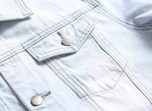 Veste en jean vintage pour homme, col montant, décontractée, légère, usée, veste de moto, fermeture éclair fine, veste en jean chaude - Product Image 4