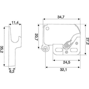 สปริงล็อคเหล็กชุบนิกเกิล BMB สำหรับยึดชั้นวางแบบสกรู - Product Image 3