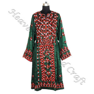 Real bordado de seda estilo afgano vestido colección de Vintage bordado a mano BANJARA Balochi vestidos real viejo afgano kuchi - Product Image 5