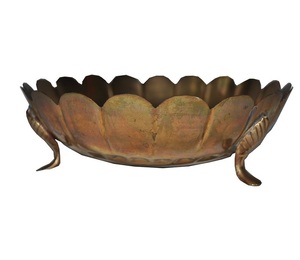 Bols de panier de légumes de fruits en laiton antique de luxe pour le dîner bol martelé conceptions modernes à bas prix - Product Image 1