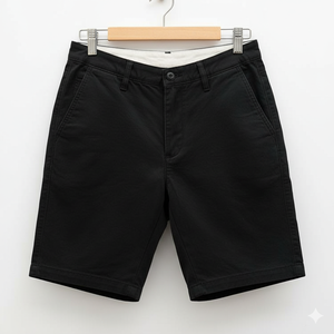 Pantalones cortos chinos informales al por mayor, pantalones de trabajo de algodón en colores sólidos, pantalones cortos informales en stock - Product Image 1