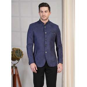 Abrigo de Gamuza Azul Ligero y Moderno para Uso Diario, Viajes de Fin de Semana y Oficina Informal, Disponible con Calidad y Precio de Exportación - Product Image 6