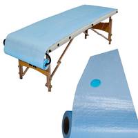Rouleau de draps jetables imperméables en PE pour table d'examen médical, couvre-lit pour clinique, spa, table de massage