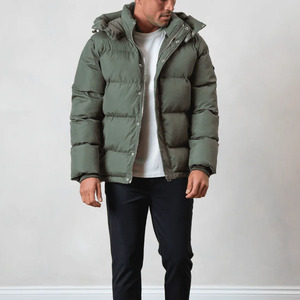 Chaqueta de Invierno de Algodón con Logotipo Personalizado al por Mayor, Chaqueta de Burbuja para Hombre, Chaqueta Acolchada de Gran Tamaño para Exteriores - Product Image 3