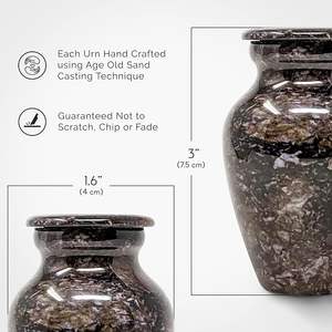 100% Material de aluminio hecho a medida tamaño y color personalizado recuerdo urnas de cremación para adultos de la India - Product Image 3