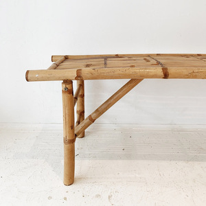 Bancos de patio de bambú natural al por mayor, muebles de jardín de exterior, Banco de doble asiento - Product Image 3