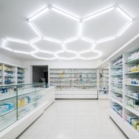 Système de panneaux LED hexagonaux pour l'éclairage de plafond des pharmacies 6000K CRI 90