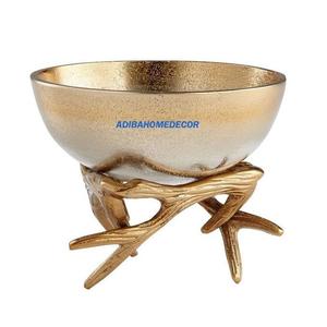 Plat à chips décoratif en bois martelé Leeber Golden Vine - Product Image 5