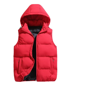 Gilet d'hiver à capuche sans manches, gilet d'extérieur personnalisé de grande taille pour hommes, fabricant direct d'usine - Product Image 5