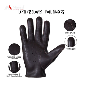Gants de conduite en cuir léger de haute qualité Gants de conduite imperméables durables POUR Unisexe - Product Image 4