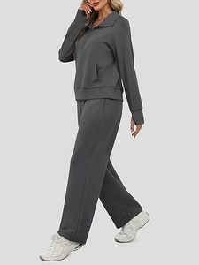 Women Daily Comfort Sweat Suit <b>Two</b> <b>Piece</b> Women Relaxed <b>Lounge</b> Sweat Suit Outfit Women Soft Knit Sweat Suit Matching <b>Set</b> - Product Image 3