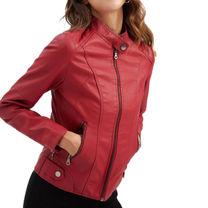 Chaquetas de Cuero Genuino con Cremallera Completa Personalizadas para Mujer, de la Mejor Calidad, con Precio de Mayoreo, las Mejores Chaquetas de Cuero Genuino - Product Image 3
