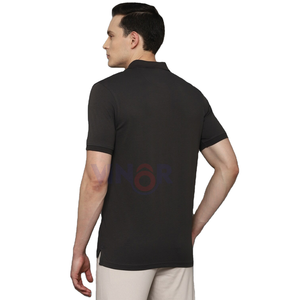 เสื้อถักโพลีเอสเตอร์/ ผ้าฝ้ายผ้าถักสีพื้นระบายอากาศลำลองธุรกิจแขนสั้นสำหรับเสื้อปักกระเป๋า - Product Image 4