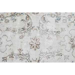 Tapis turc 2,3 x 4,8 pieds, petit tapis vintage, tapis oriental blanc et bleu - Product Image 5