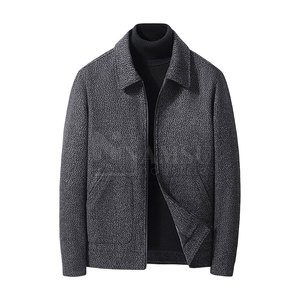 Wholesale Custom Logo Winter <b>Men</b> Wool <b>Jackets</b> Canvas Waterproof Breathable Outdoor Use - Product Image 1