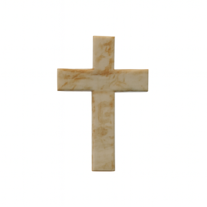 Lot de 3 petites croix en marbre blanc pour décoration murale chrétienne - Product Image 3