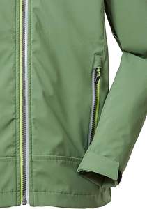 Veste d'extérieur imperméable à col montant pour homme, manteau de randonnée à capuche coupe-vent, fermetures éclair contrastées, logo avant disponible OEM - Product Image 3