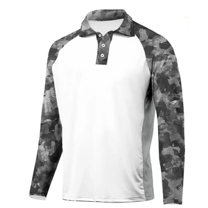 Polos de pesca personalizados de manga larga UPF 50 protección UV secado rápido transpirable impermeable Unisex - Product Image 5