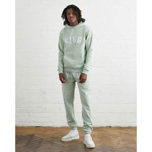 Conjunto Deportivo de 2 Piezas para Hombre, Sudadera con Capucha y Pantalones Deportivos, Bolsillos Laterales, 100% Algodón, Ligero - Product Image 1