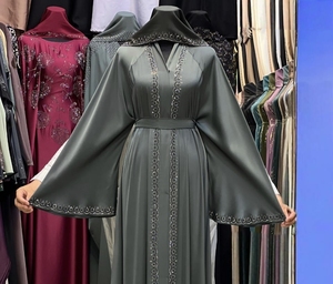 Nueva Abaya Saudí Tradicional Islámica para Mujer, Estilo Dubái 2026, Hermosa, de Poliéster Transpirable, Largo hasta el Tobillo, para Primavera - Product Image 3