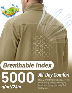 Chaquetas Softshell para Hombre al por Mayor, Venta Caliente, Uso en Exteriores, Precio Bajo, Chaqueta Softshell Personalizada - Product Image 4