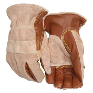Wholesale Custom Design Leather Hand Protective Working <b>Gloves</b>-Sustainable Waterproof Anti-Slip Fireproof Safety Cuff - Product Image 2