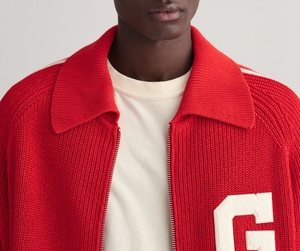 <span class=keywords><strong>Veste</strong></span> décontractée en tricot mélangé de coton avec logo brodé personnalisé et poches zippées pour hommes - Product Image 5