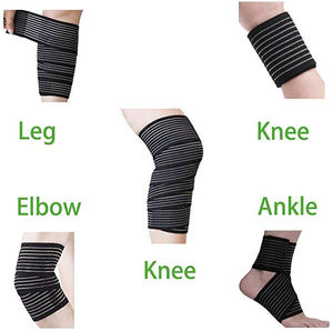High Quality Cotton Knee <b>Wraps</b> Fitness <b>Gym</b> Workout Heavy Duty Unisex Custom Logo Low MOQ Made Pakistan Powerlifting Knee <b>Wraps</b> - Product Image 5