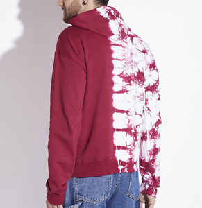 Sudaderas con capucha de diseño Tie Dye de dos tonos divididas únicas personalizadas, ropa de calle, sudadera para hombre, estilo Jersey cómodo con Capucha ajustable - Product Image 2
