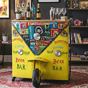 Comptoir de nourriture en fer artisanal, en bois, Design de Restaurant, hôtel, Style Taxi - Product Image 3