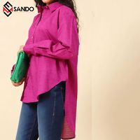 Blusas y Camisas de Invierno para Mujer, Tallas Grandes, Delgadas, Transpirables, de Manga Larga, con Estampado de Plumas, 100% Lino
