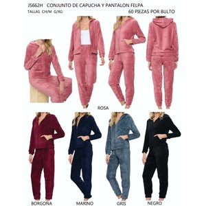 Logo personalizzabile con cappuccio e pantaloni in pile Set abbigliamento sportivo Casual per l'inverno autunno Jogging x taglia tinta unita Skinny Fit - Product Image 1