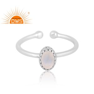 New Pattern Design 925 Sterling Silver Natural Rainbow Moonstone Gemstone <b>Ring</b> For Women Custom Jewelry For Women Gift For Her - Product Image 3