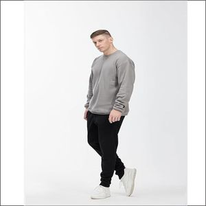 2025 Top Trend hombres clásico polar pulóver sudadera Color sólido manga larga Streetwear estilo poliéster/algodón logotipo frontal - Product Image 6