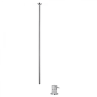Robinet de lavabo mural monotrou en acier inoxydable 100% de conception italienne, avec cartouche en acier inoxydable, haute qualité, moderne