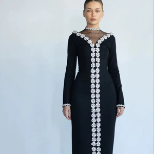 ชุดเดรสยาวดูไบอาหรับจาลาบียามุสลิมปักลายคาฟตันยาวพื้นขนาดพิเศษน้ำหนักเบา - Product Image 1