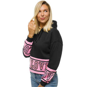 Sudaderas suaves de moda para mujer, ropa de calle informal, sudaderas con capucha con hombros caídos y cuello con capucha de acento de lazo - Product Image 4