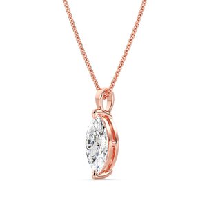 จี้เพชรทรงมาร์ควิสแบบเม็ดเดี่ยว - Product Image 4