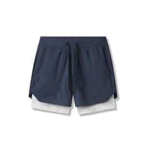 Custom Logo Blank 2 in 1 Sport Men's <b>Shorts</b> Quick DryWith <b>Zipper</b> Pockets 7-Inch Sports <b>Shorts</b> Sportswear Gym Workout <b>Shorts</b> - Product Image 3