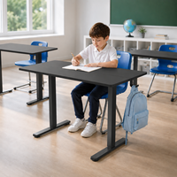 Bureau assis-debout électrique à moteur unique 40x24, petite table de formation scolaire, bureaux d'étude et d'écriture, bureau debout réglable en hauteur