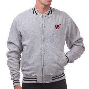Streetwear Vêtements Chauds Veste Letterman Pour Hommes Nouveau Design Couleur Unie Veste Hiver Letterman pour Hommes - Product Image 3