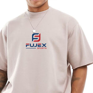 En gros Vintage lourd hommes t-shirt personnalisé blanc 100% coton acide lavage broderie impression par injection directe - Product Image 3