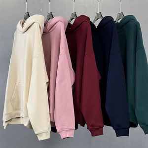 เสื้อฮู้ดฝรั่งเศสโอเวอร์ไซส์สำหรับผู้ชายและผู้หญิงเสื้อฮู้ดแบบครอปพิมพ์ลายปักลายเทอร์รี่ - Product Image 2