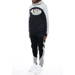 ชุดวอร์มแบบสวมหัวสำหรับฤดูหนาวผ้าฝ้าย100% คุณภาพสูงชุด2ชิ้นเสื้อฮู้ดปักลายเลือกโลโก้ได้ตามต้องการสำหรับขายส่งขั้นต่ำ2ชิ้น - Product Image 4